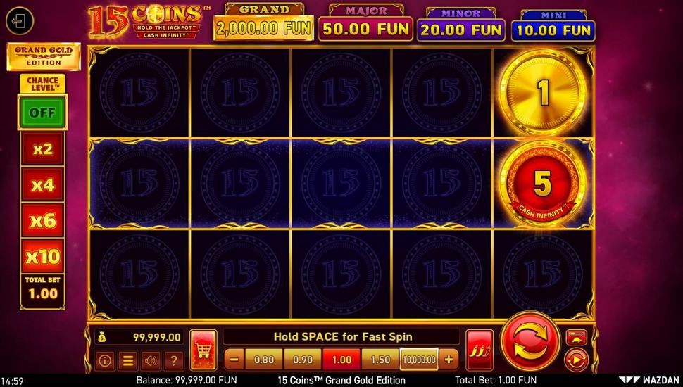 15 Coins Grand Gold Edition slot gameplay