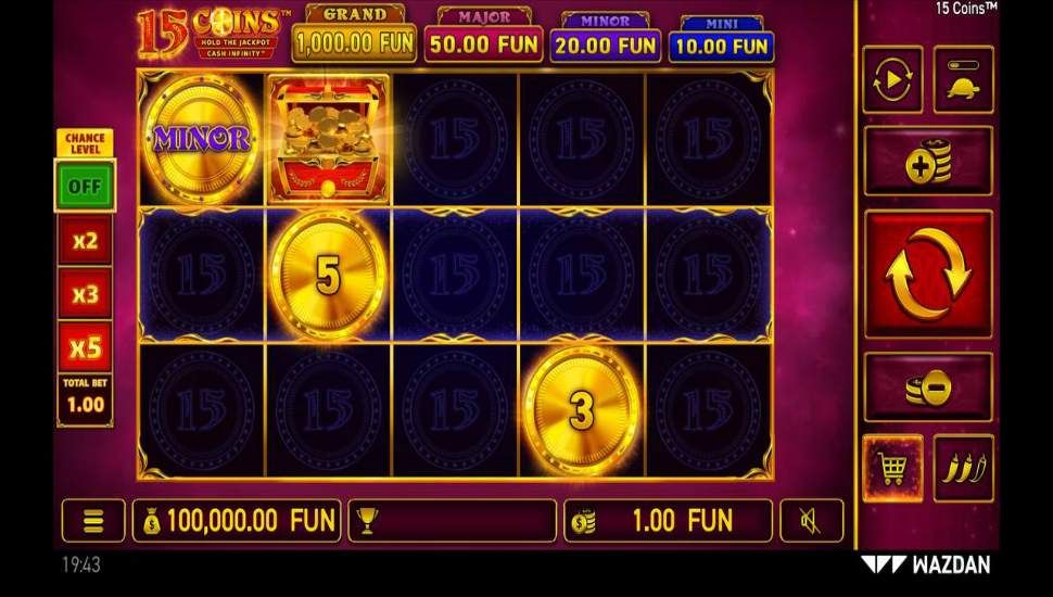 15 Coins slot mobile