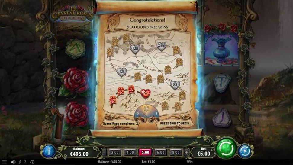15 Crystal Roses A Tale of Love - free spins