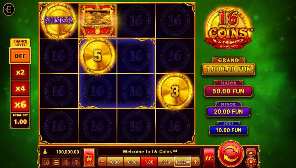 16 coins slot - gameplay
