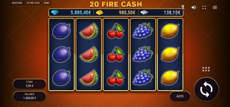 20 fire cash slot mobile