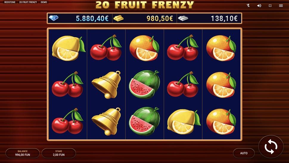20 Fruit Frenzy slot gameplay