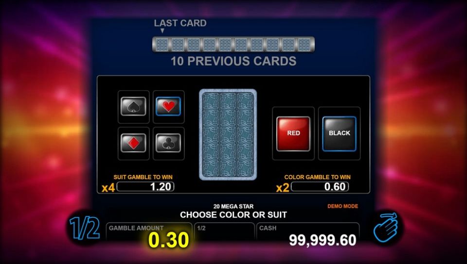 20 Mega Star slot Double Up