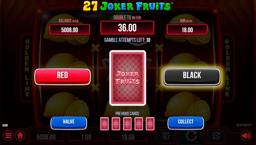 27 joker fruits slot - Gamble feature
