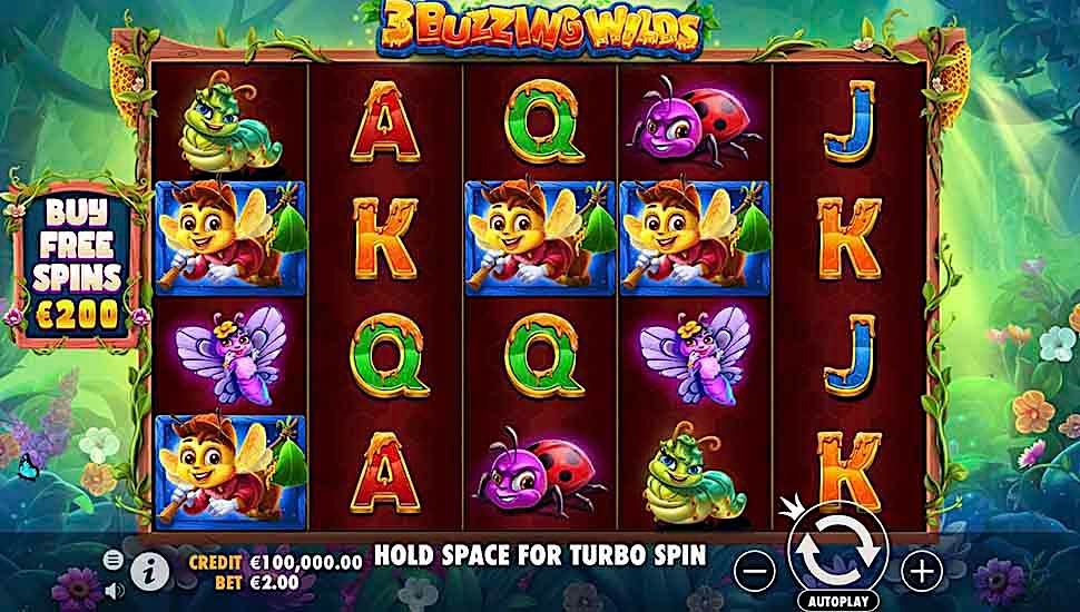 3 Buzzing Wilds slot Gameplay