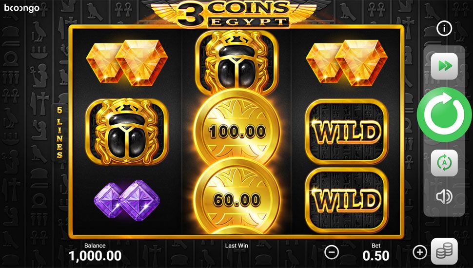 3 Coins Egypt Hold and Win Slot by Booongo preview