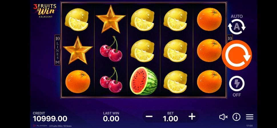 3 Fruits Win: 10 Lines slot Mobile