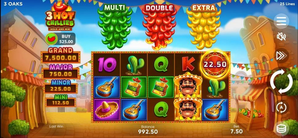 3 Hot Chillies slot mobile