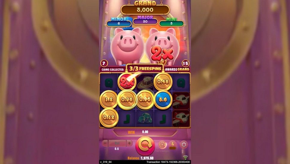 3 Lucky Piggy slot bonus