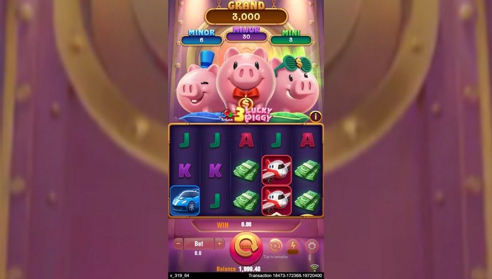 3 Lucky Piggy slot gameplay