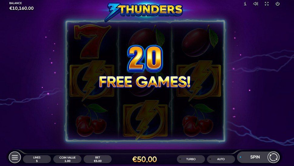 3 Thunders Slot - Free Spins