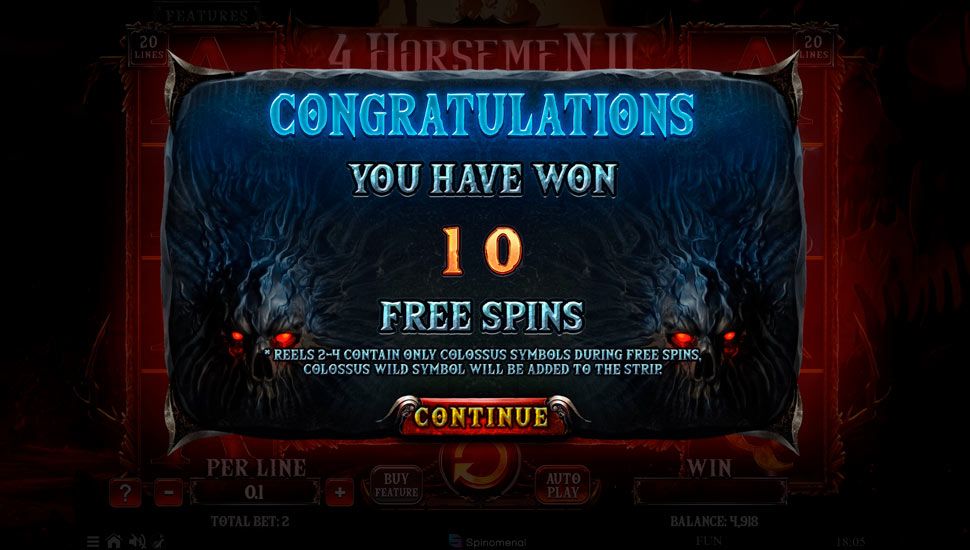 4 Horsemen 2 slot Free Spins