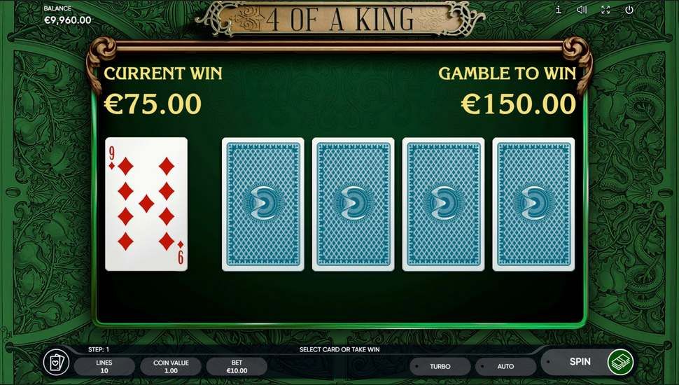 4 of a King Slot - Gamble Feature