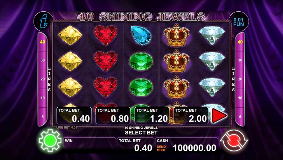 40 Shining Jewels slot preview