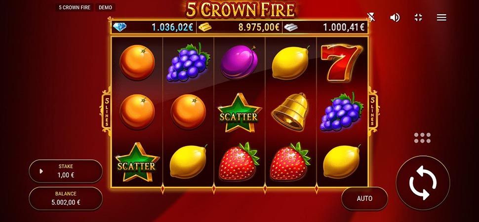 5 Crown Fire slot mobile