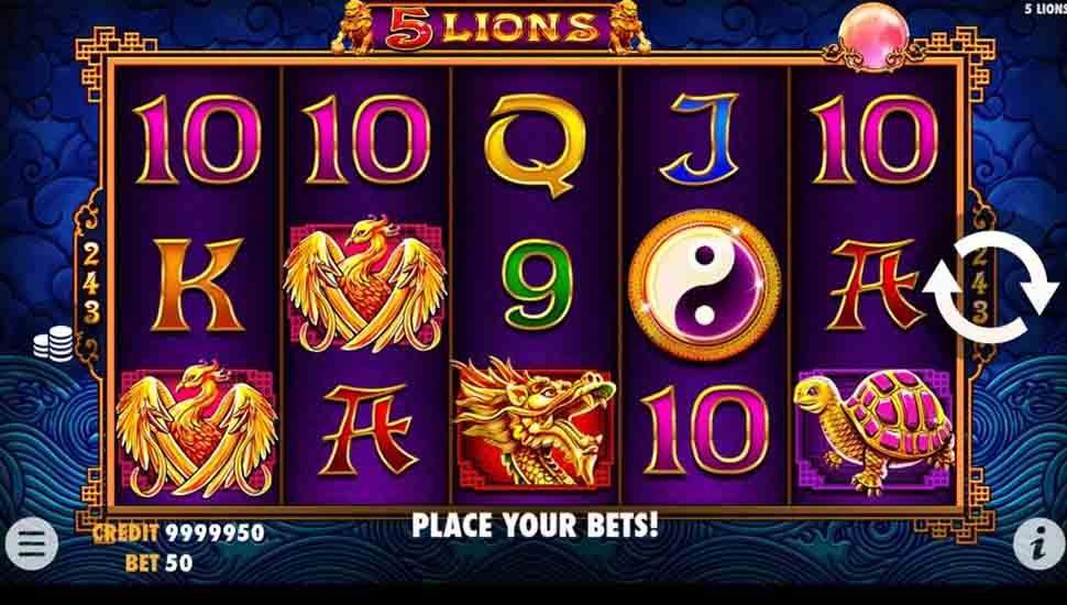 5 Lions slot mobile