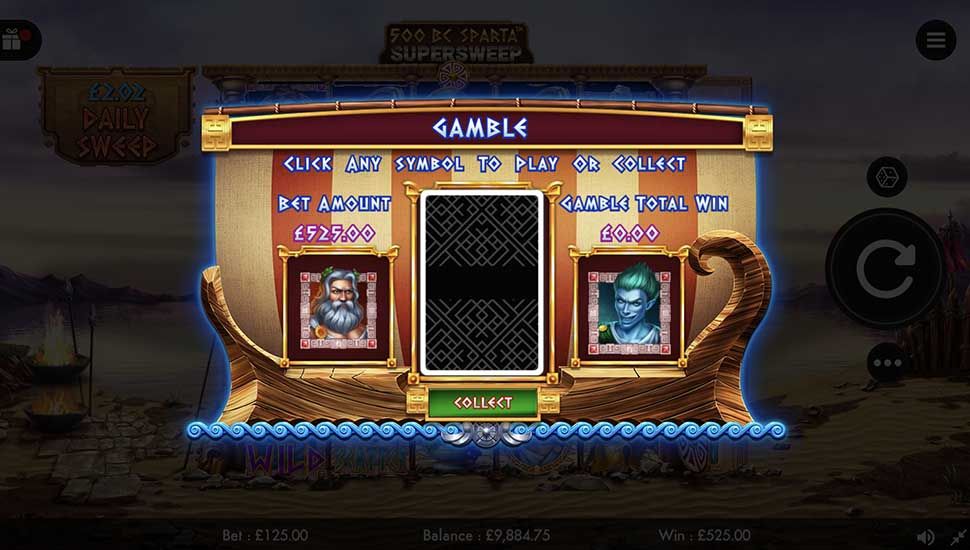 500 BC Sparta Supersweep slot gamble