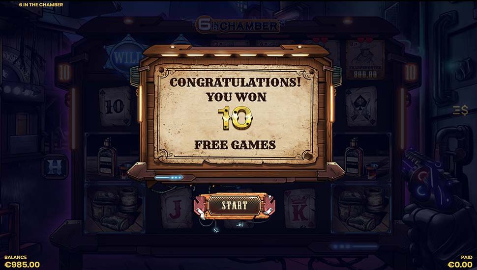 6 in the Chamber slot free spins