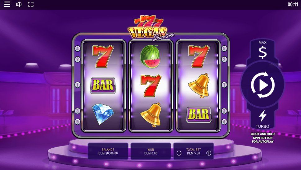 777 vegas showtime gameplay