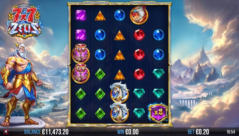 7x7 Zeus slot multiplier symbol
