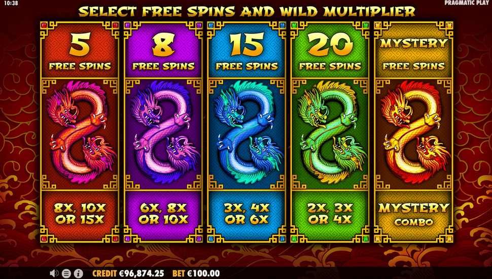 8 Dragons Slot - Free Spins Feature