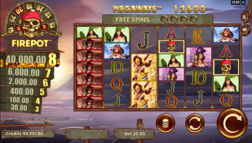 8 Golden Skulls of Holly Roger Megaways Slot by Microgaming preview