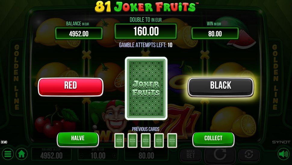 81 Joker Fruits Slot - Gamble Feature