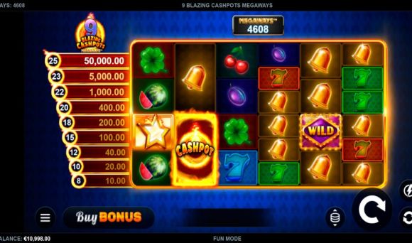 9 Blazing Cashpots Megaways