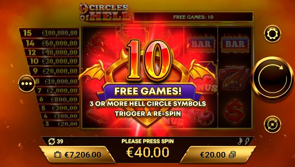 9 Circles of Hell slot Free spins