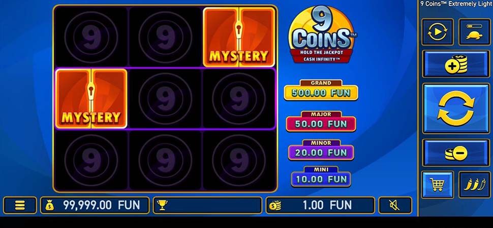 9 Coins Extremely Light slot mobile