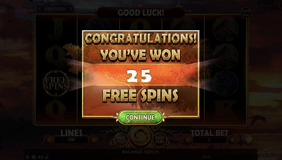 African Fortune slot free spins