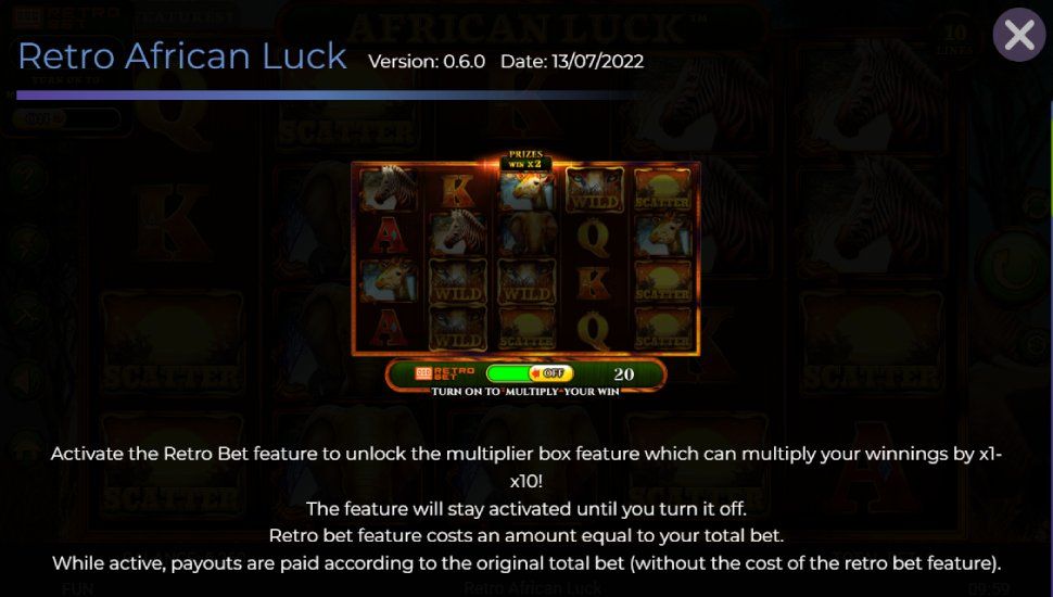 African Luck slot - feature
