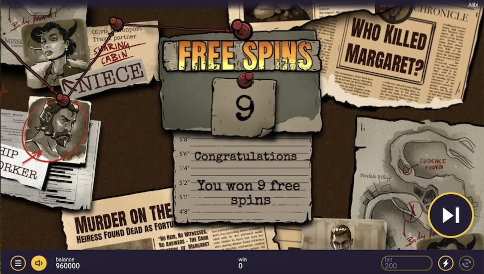 Alibi slot Bonus