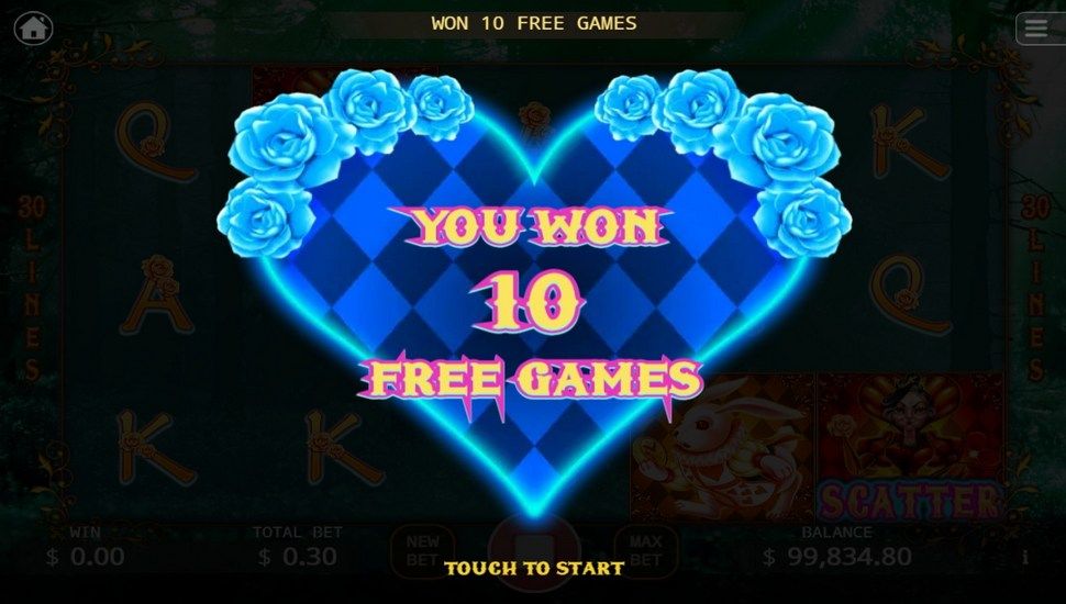 Alice in megaland slot free spins