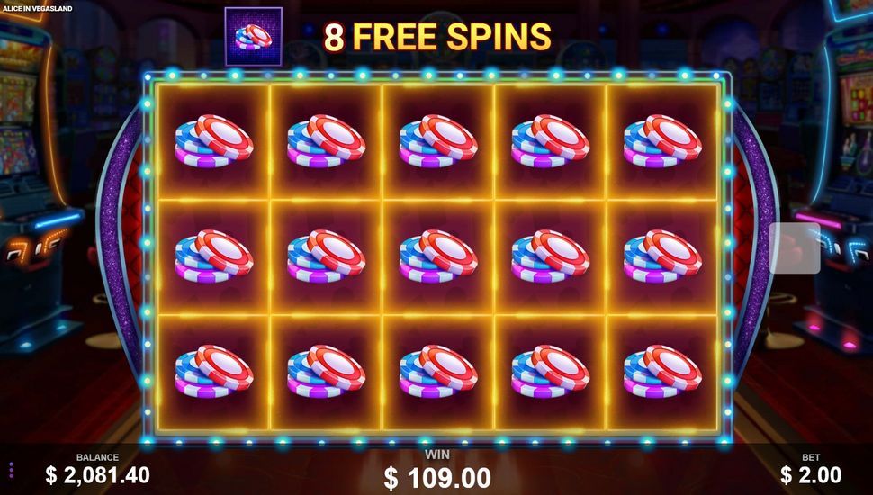 Alice in Vegasland slot Vegas free spins