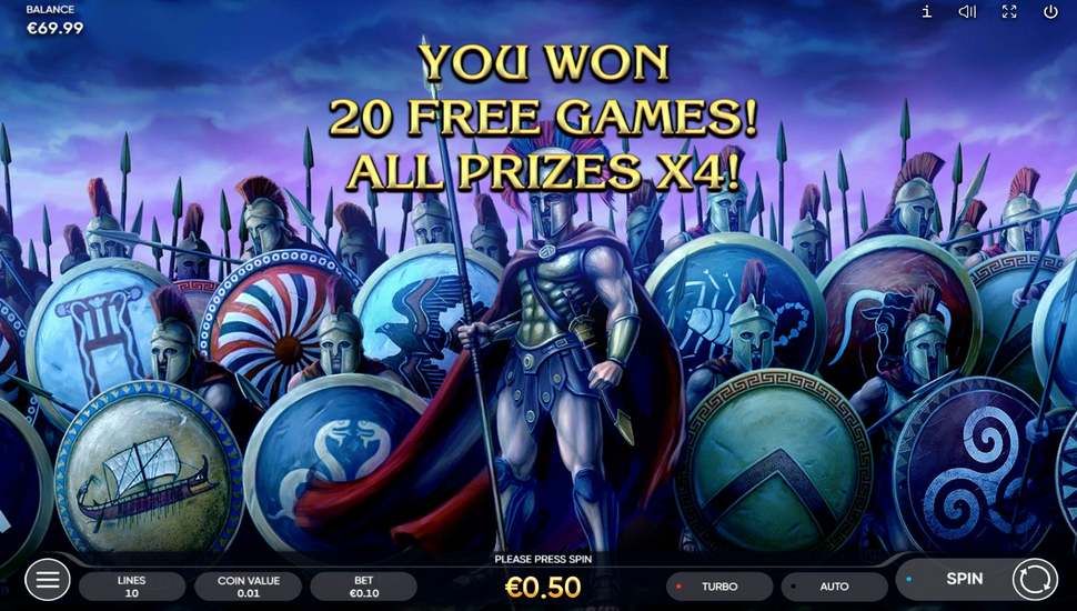Almighty Sparta Slot - Free Spins