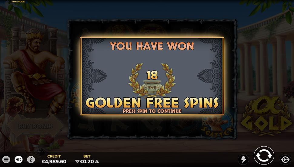 Alpha Gold slot free spins