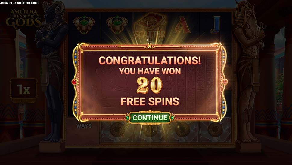 Amun Ra King of the Gods slot free spins