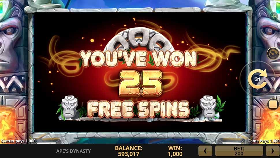 Ape's Dynasty slot free spins