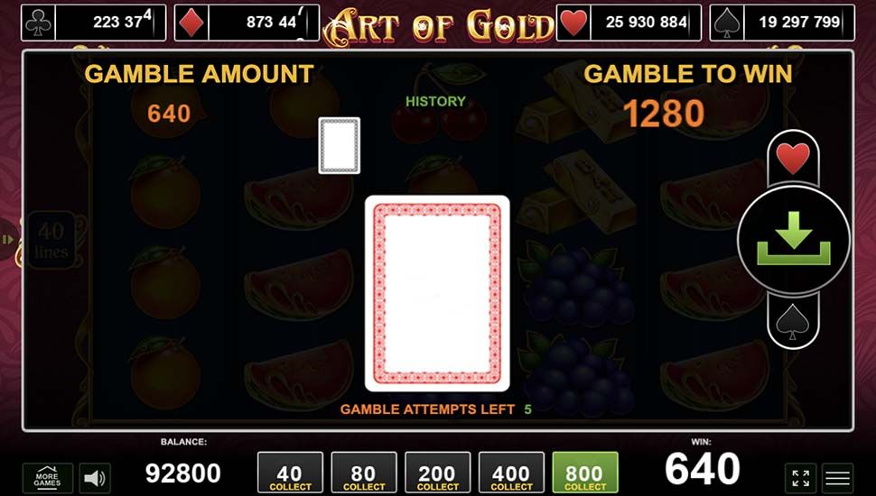 Art of Gold slot gamble