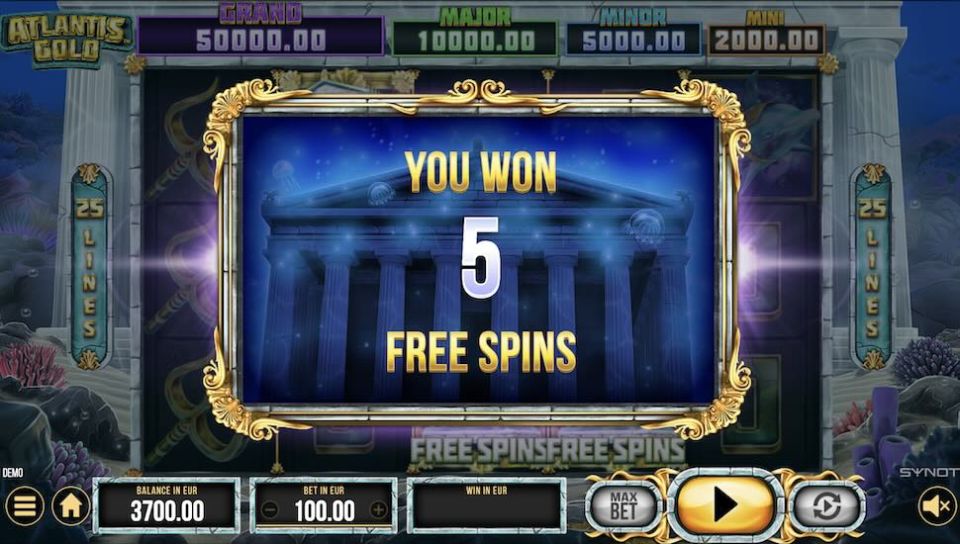 Atlantis Gold by Synot slot Free Spins