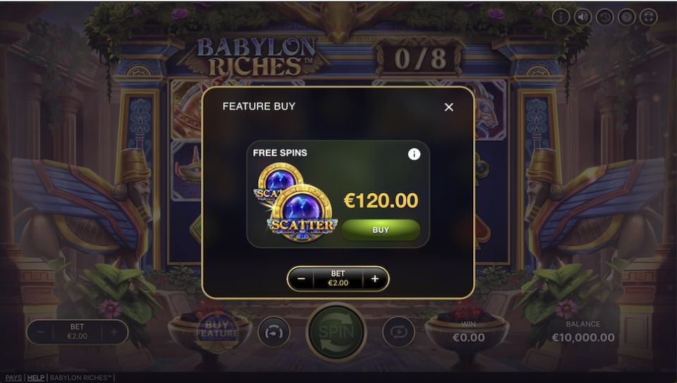 Babylon Riches slot Feature Buy