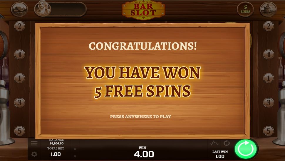 Bar Slot - free spins