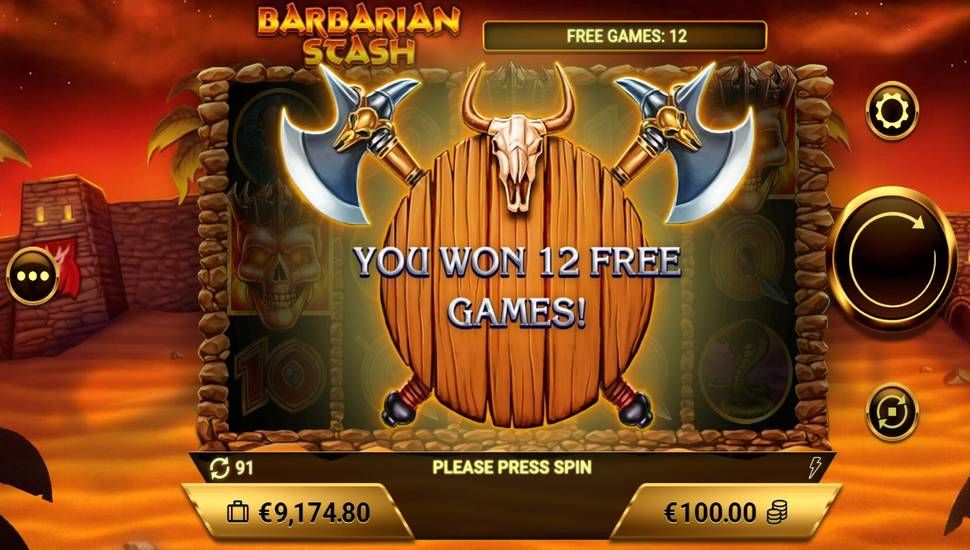 Barbarian Stash Slot - Free Spins