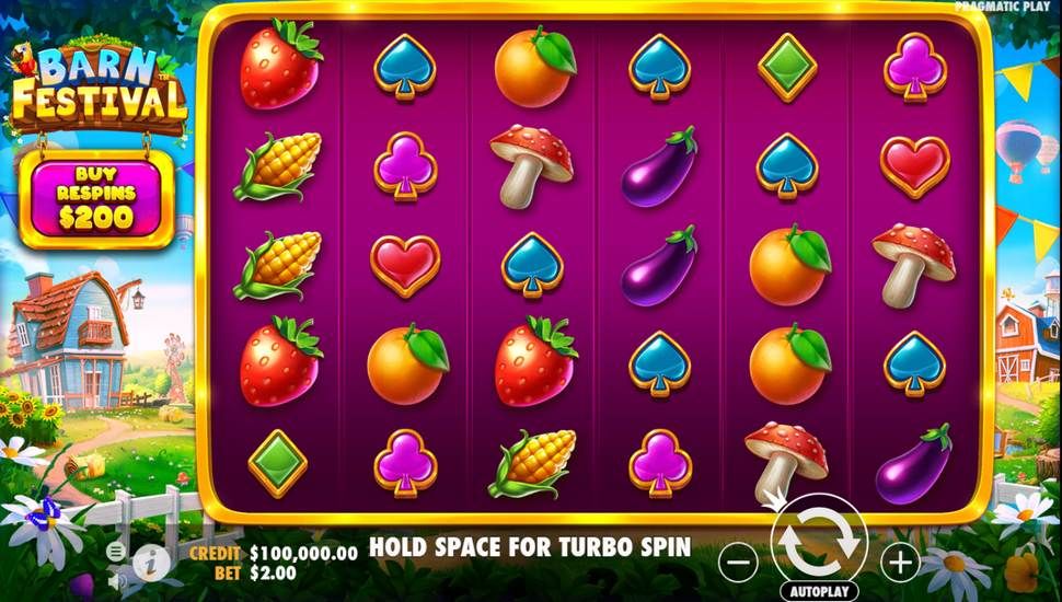 Barn Festival slot gameplay
