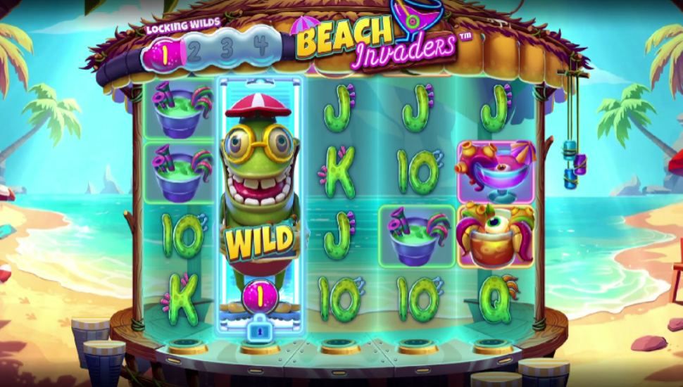 Beach Invaders slot - gameplay