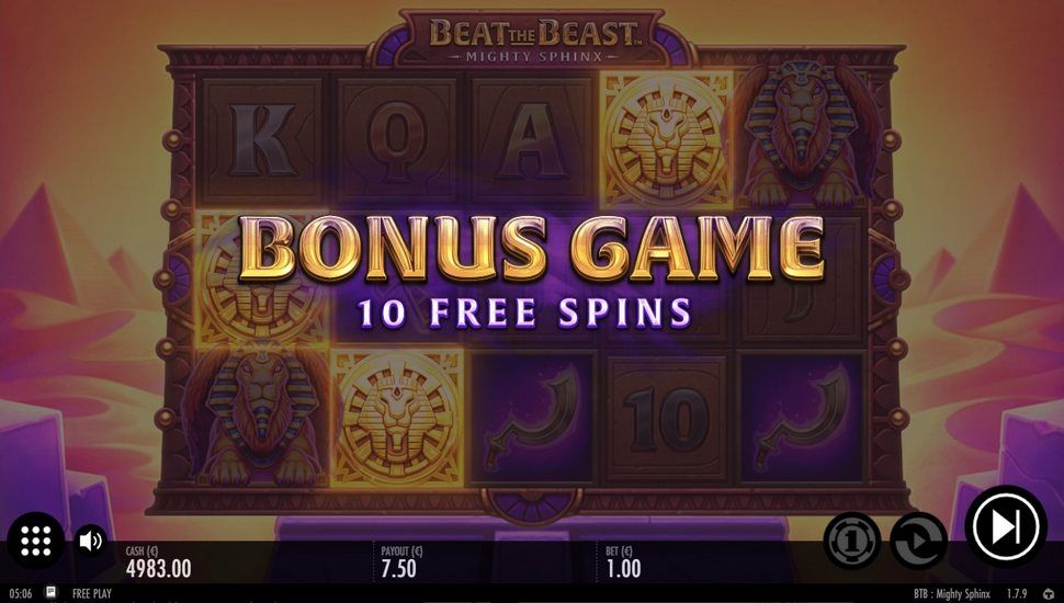 Beat the Beast: Mighty Sphinx Slot - Free Spins