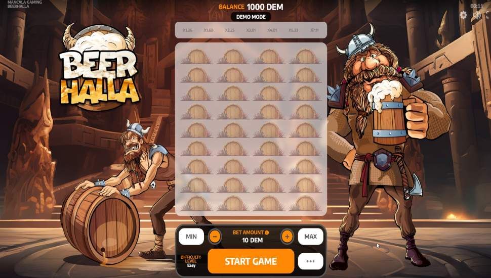 BeerHalla instant game gameplay