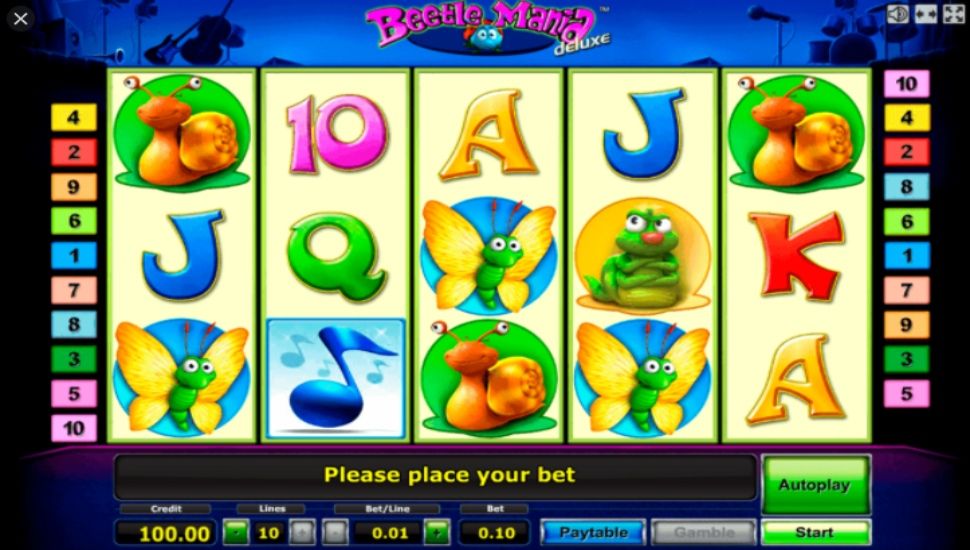 Beetle Mania Deluxe Online Slot by Novomatic preview