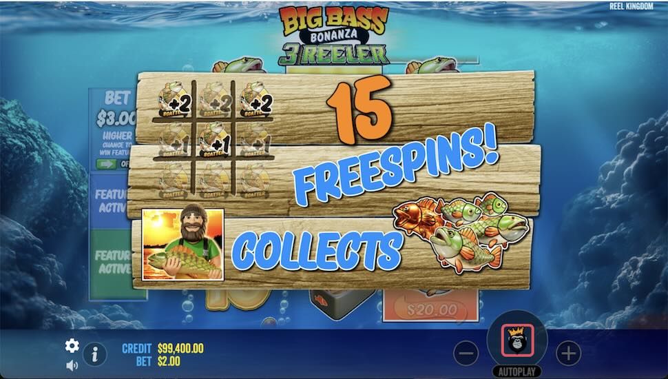 Big Bass Bonanza 3 reeler slot Bonus